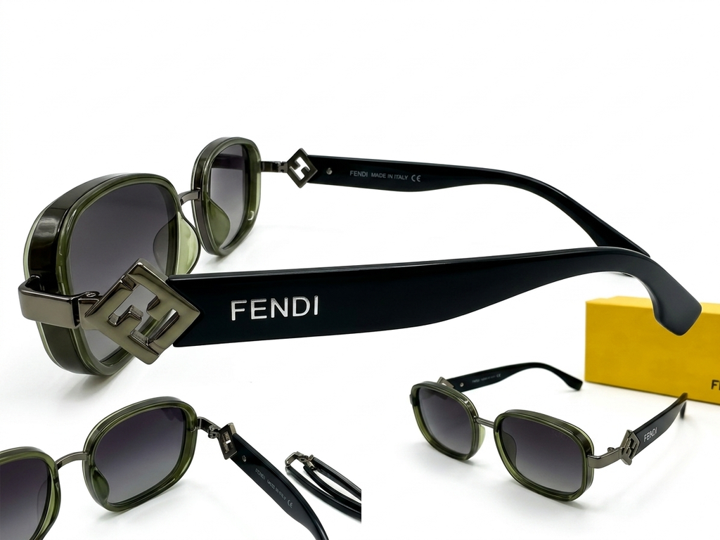 Fendi First O'Lock Rectangular Sunglasses