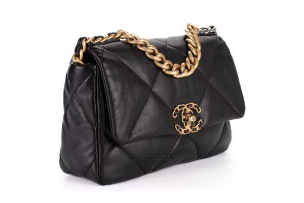 Chanel 19 Bag Small Black Lambskin Leather Crossbody Bag