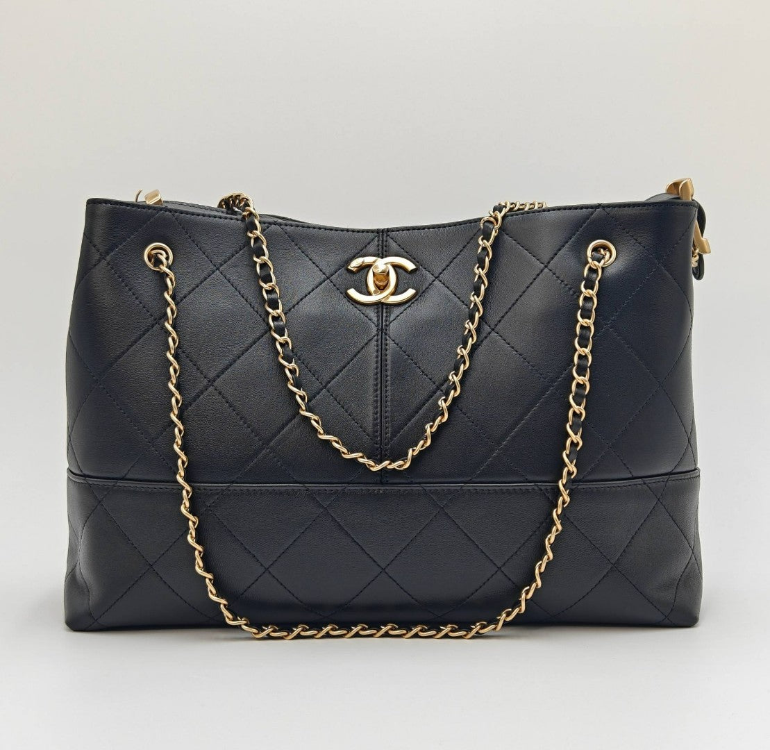 Chanel Calfskin Stitched Large Shopping Bag
