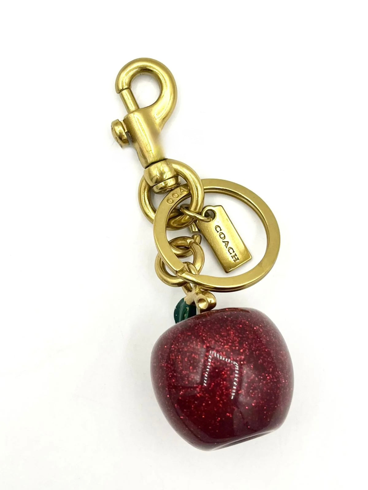 COACH APPLE BAG CHARM