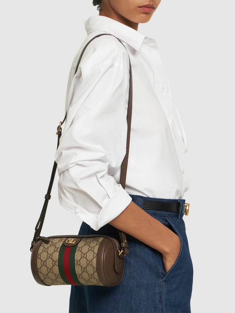 Gucci GG Canvas Shoulder Bag with Chain