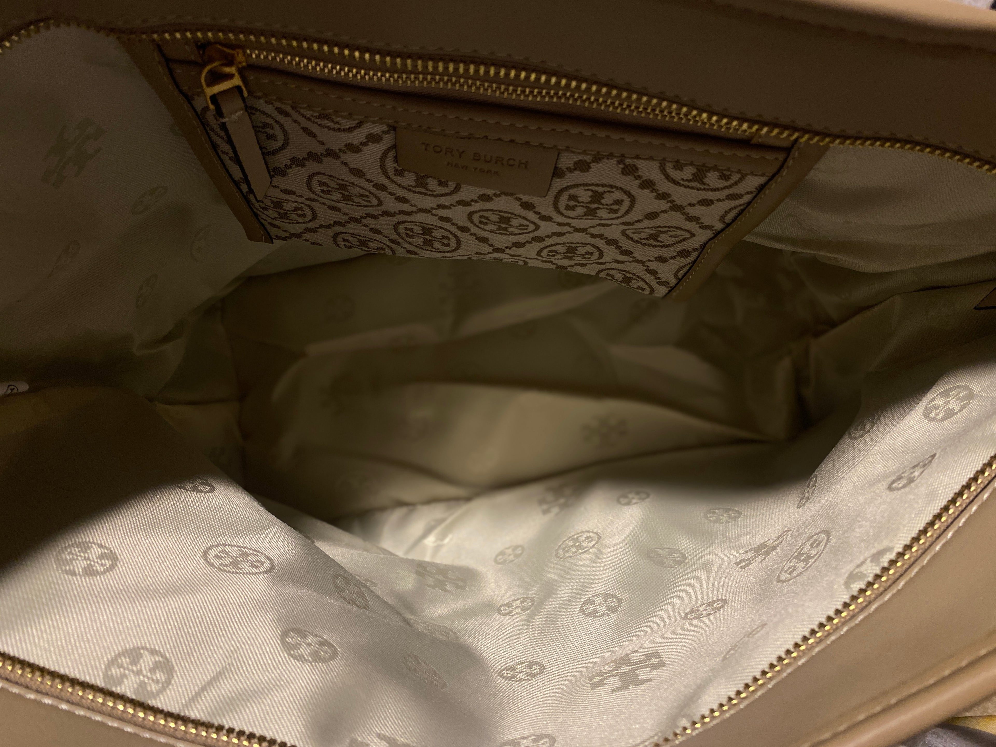 Tory Burch T Monogram Zip Tote