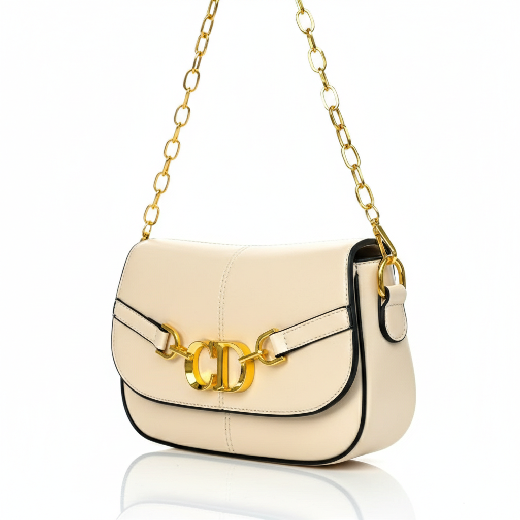Christian Dior Inspired Leather Shoulder Bag