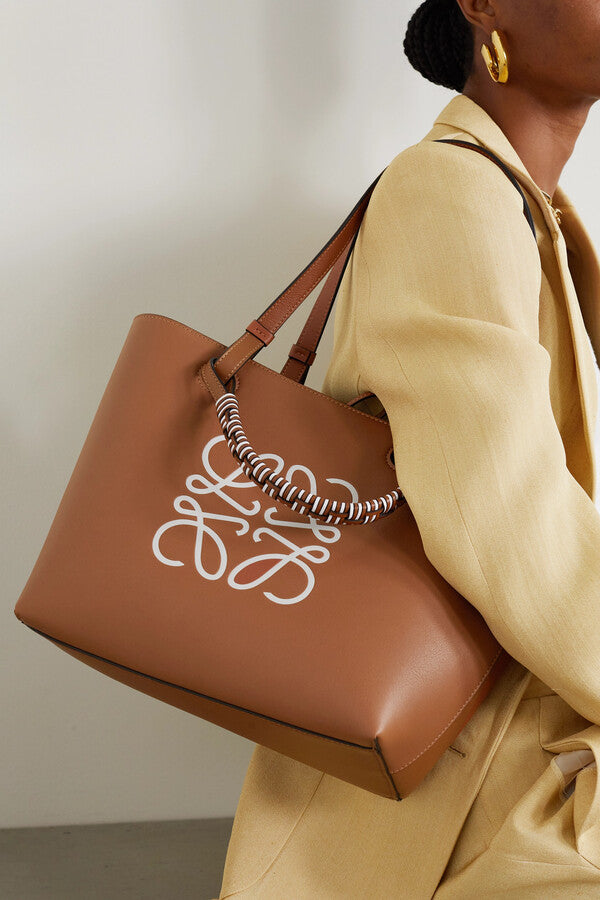 Loewe Anagram Debossed Printed Leather Tote