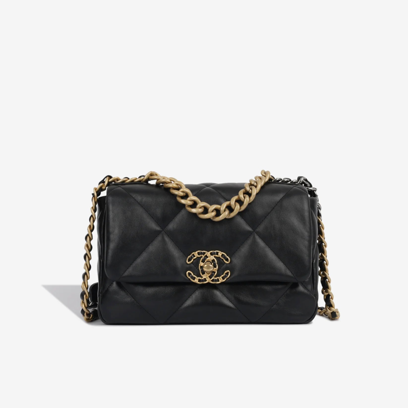 Chanel 19 Bag Small Black Lambskin Leather Crossbody Bag