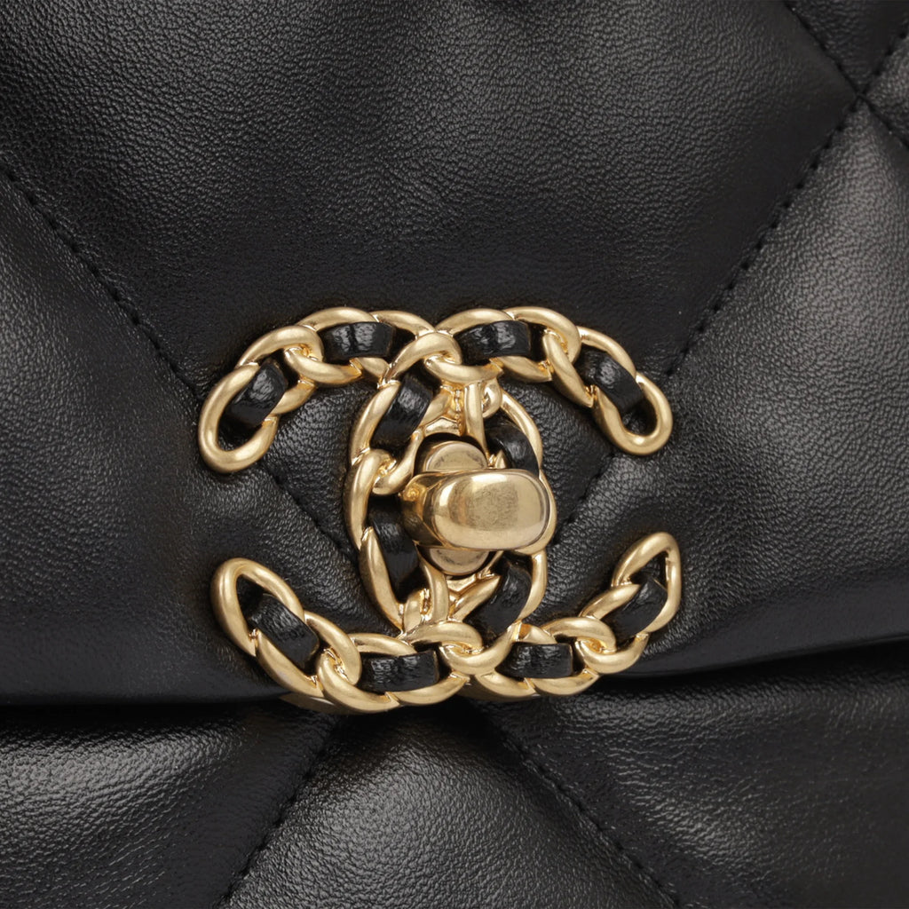 Chanel 19 Bag Small Black Lambskin Leather Crossbody Bag