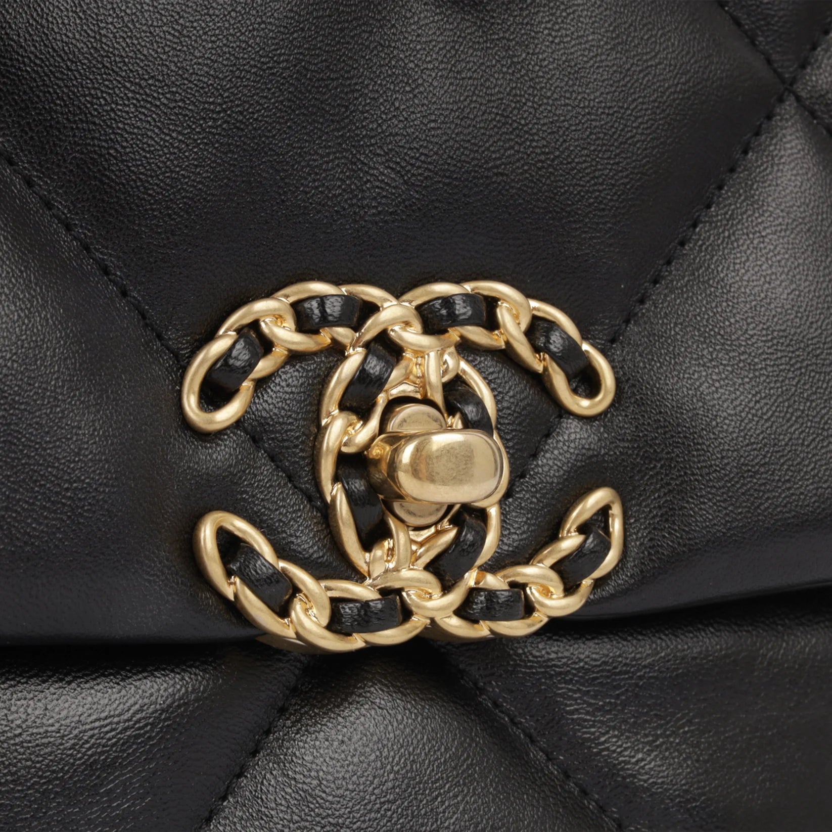Chanel 19 Bag Small Black Lambskin Leather Crossbody Bag