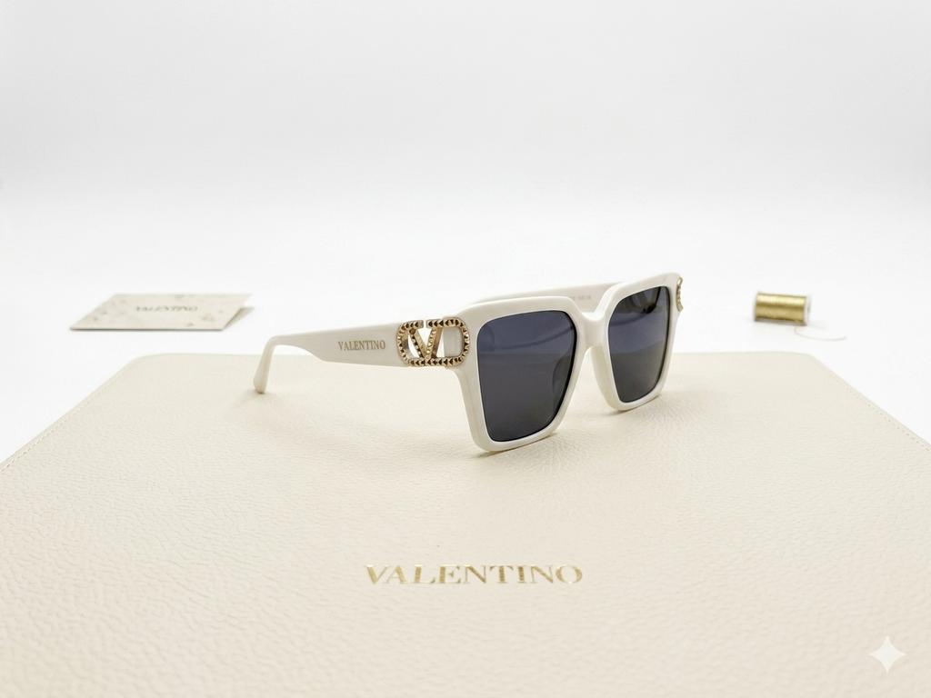 Valentino Garavani Studded VLogo Square Sunglasses