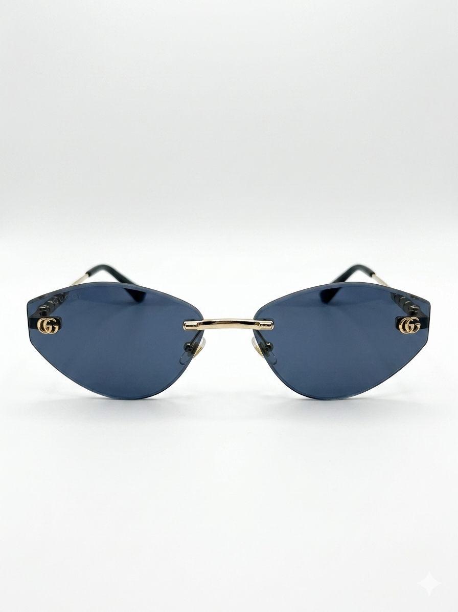 Gucci Rimless Round Logo Sunglasses