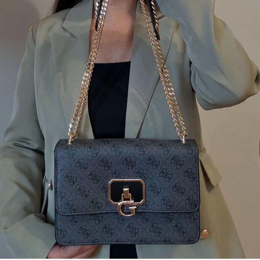 Guess Logo Chain Shoulder Bag