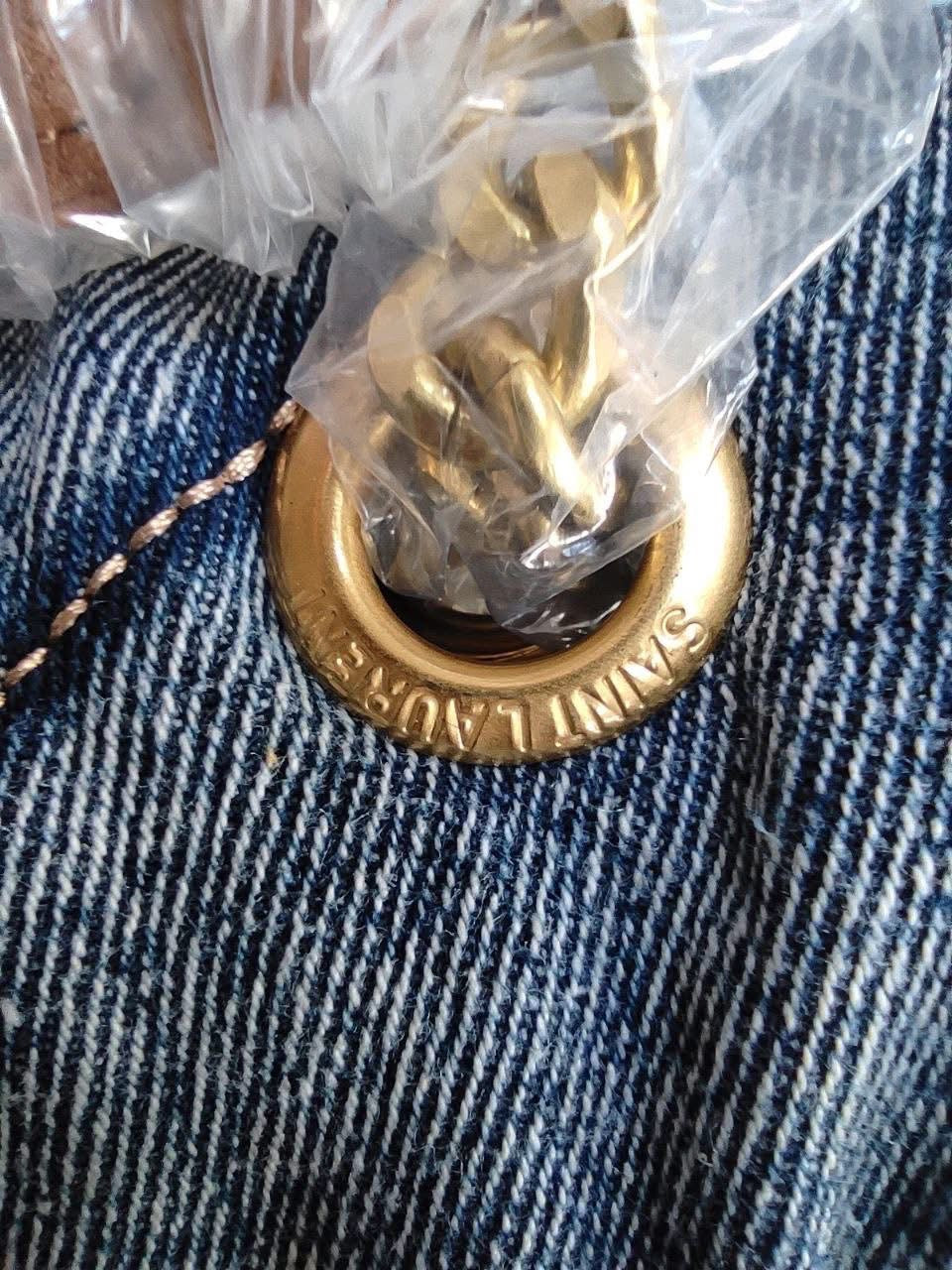 Saint Laurent Puffer Toy Bag in Denim