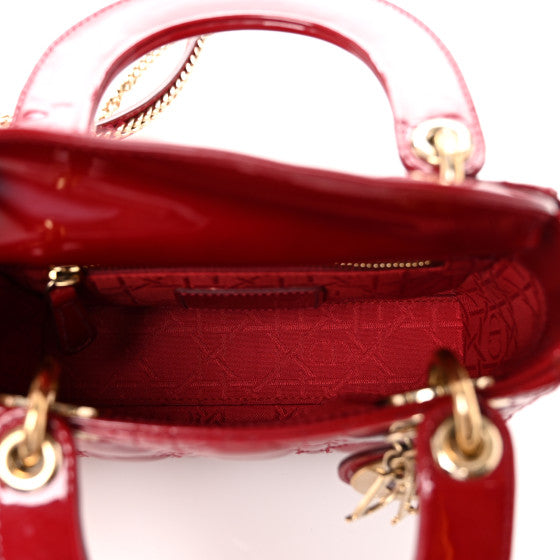 Lady Dior Patent Leather Bag