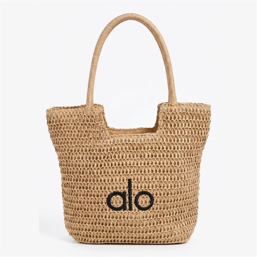 Alo Yoga Crochet Raffia Tote Bag