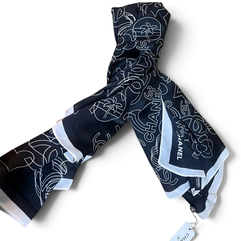 Chanel Printed Silk Scarf