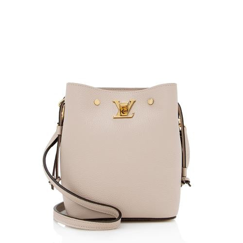 Louis Vuitton Calfskin Nano Lockme Bucket Bag