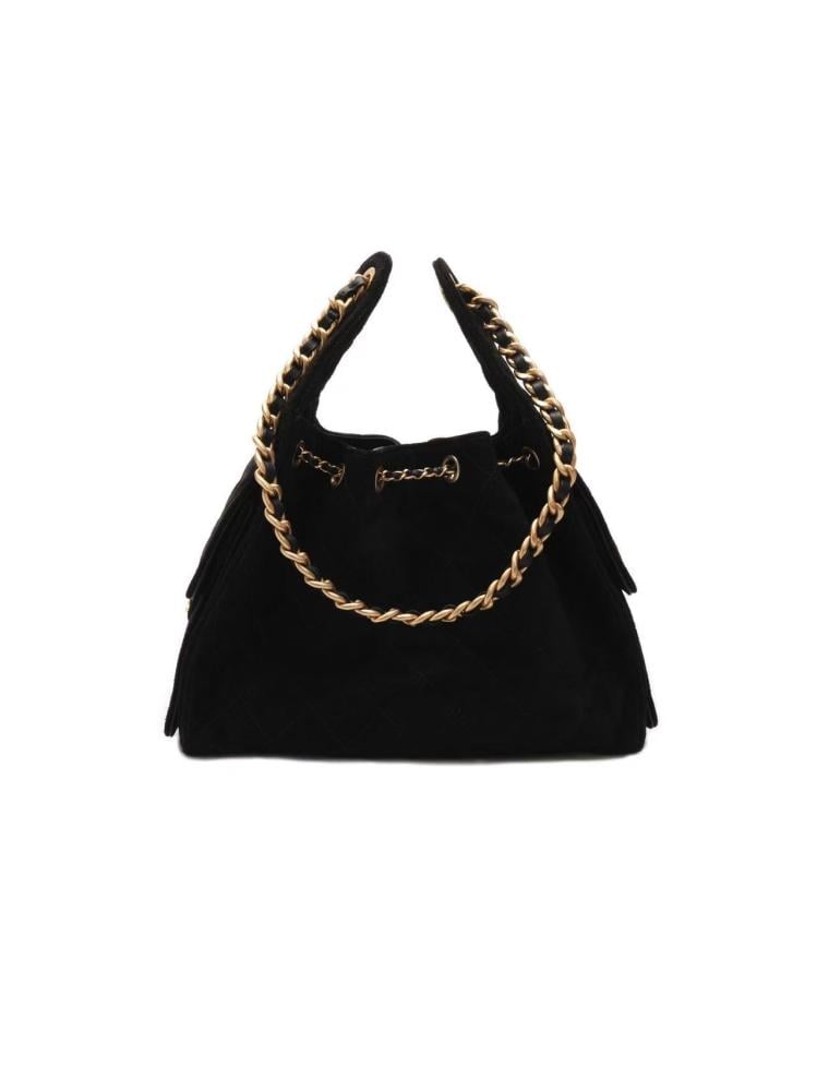 Chanel 25 Quilted Suede Handbag