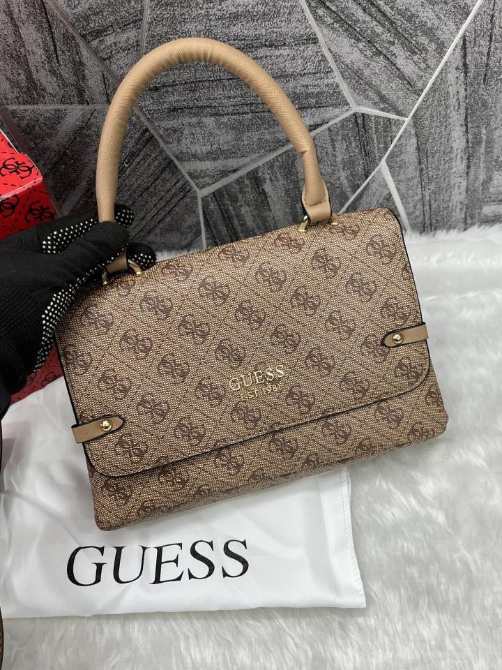Guess Logo Print Satchel
