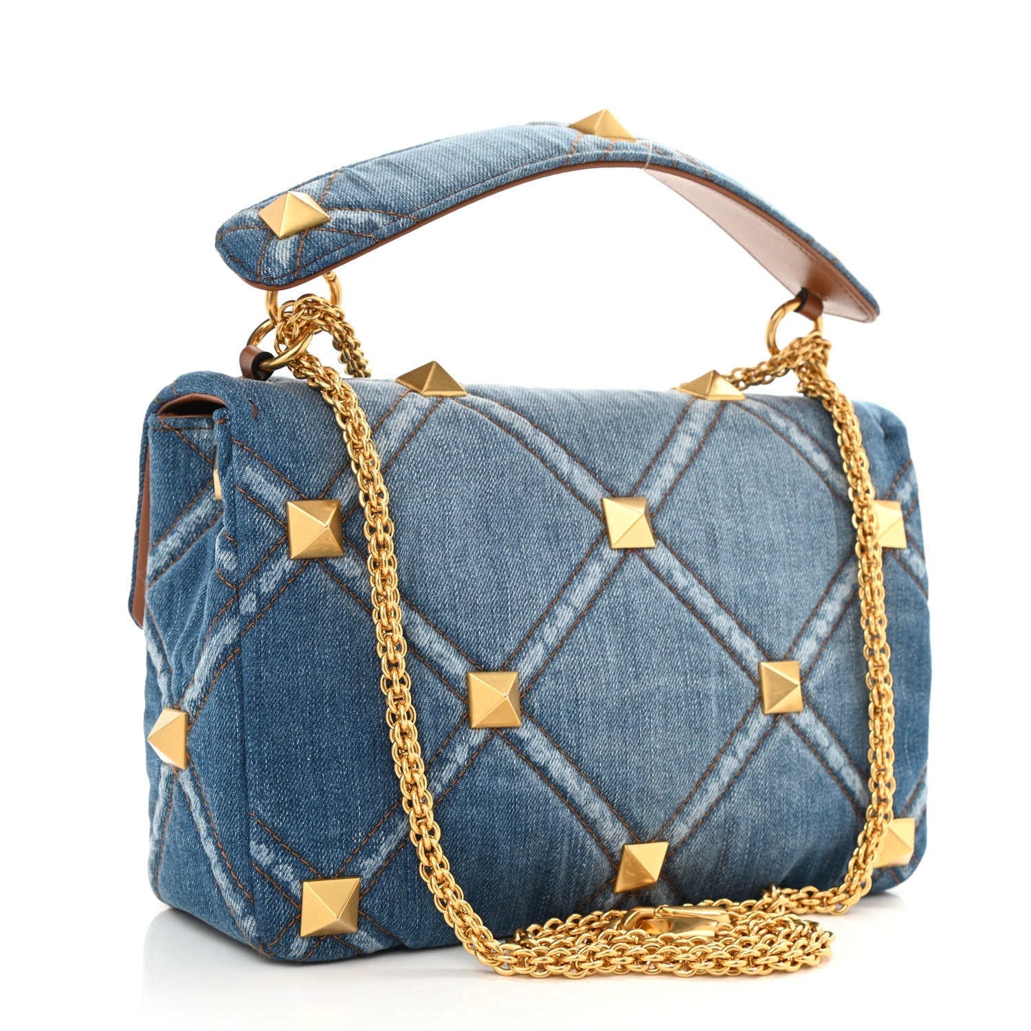 Valentino Garavani Roman Stud Denim Bag