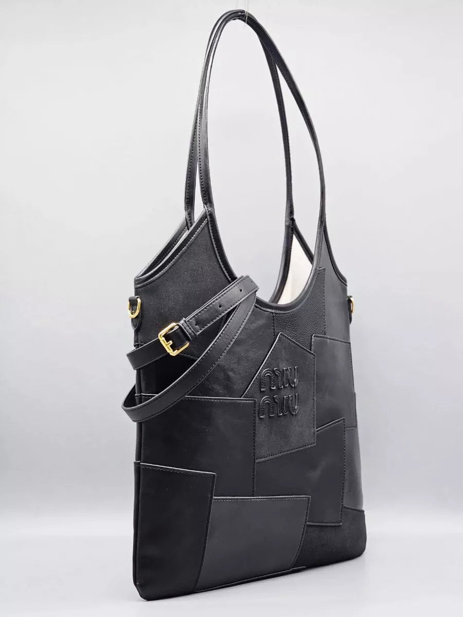 Miu Miu Suede Logo Tote Bag