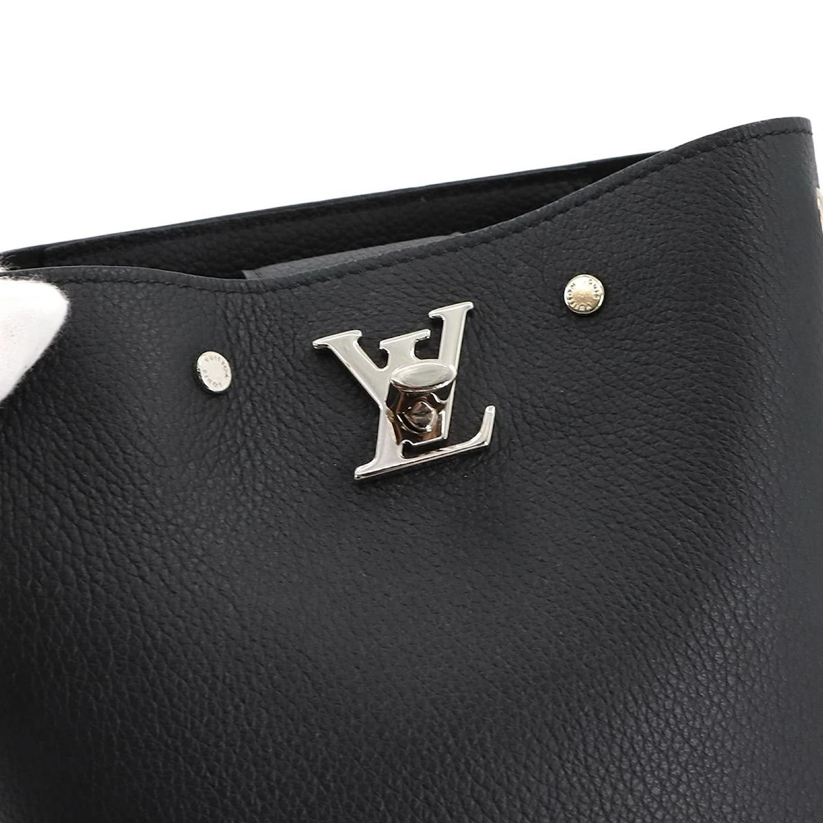 Louis Vuitton Calfskin Nano Lockme Bucket Bag