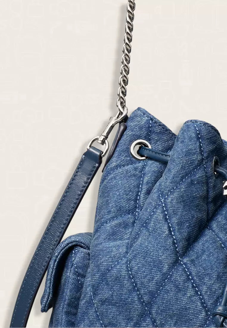 Tory Burch Charlie Quilted Drawstring Shoulder Bag