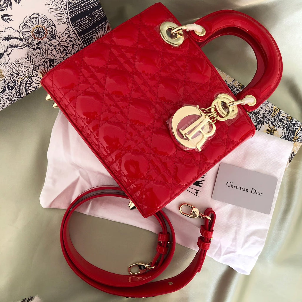 Lady Dior Patent Leather Bag