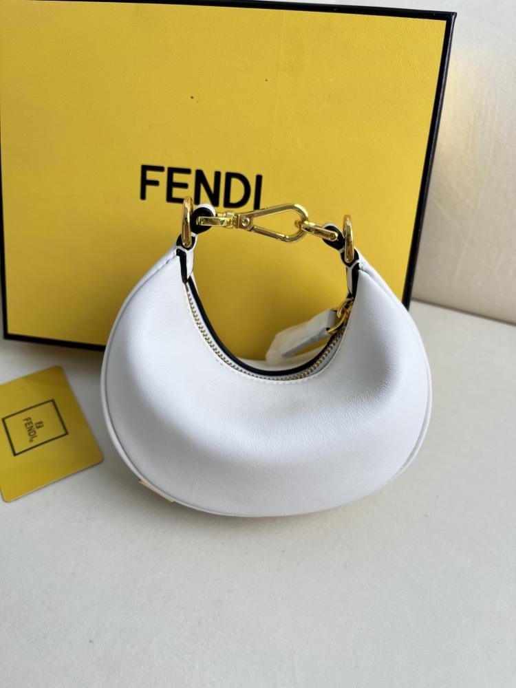 Fendi Mini Croissant FF Logo Bag