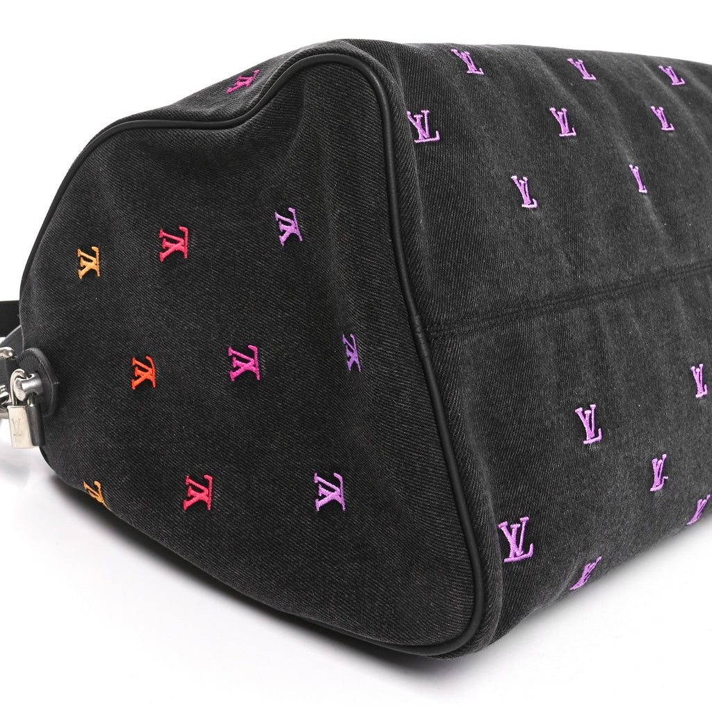 Louis Vuitton Black Denim Monogram Duffle Bag – Jeans Quality
