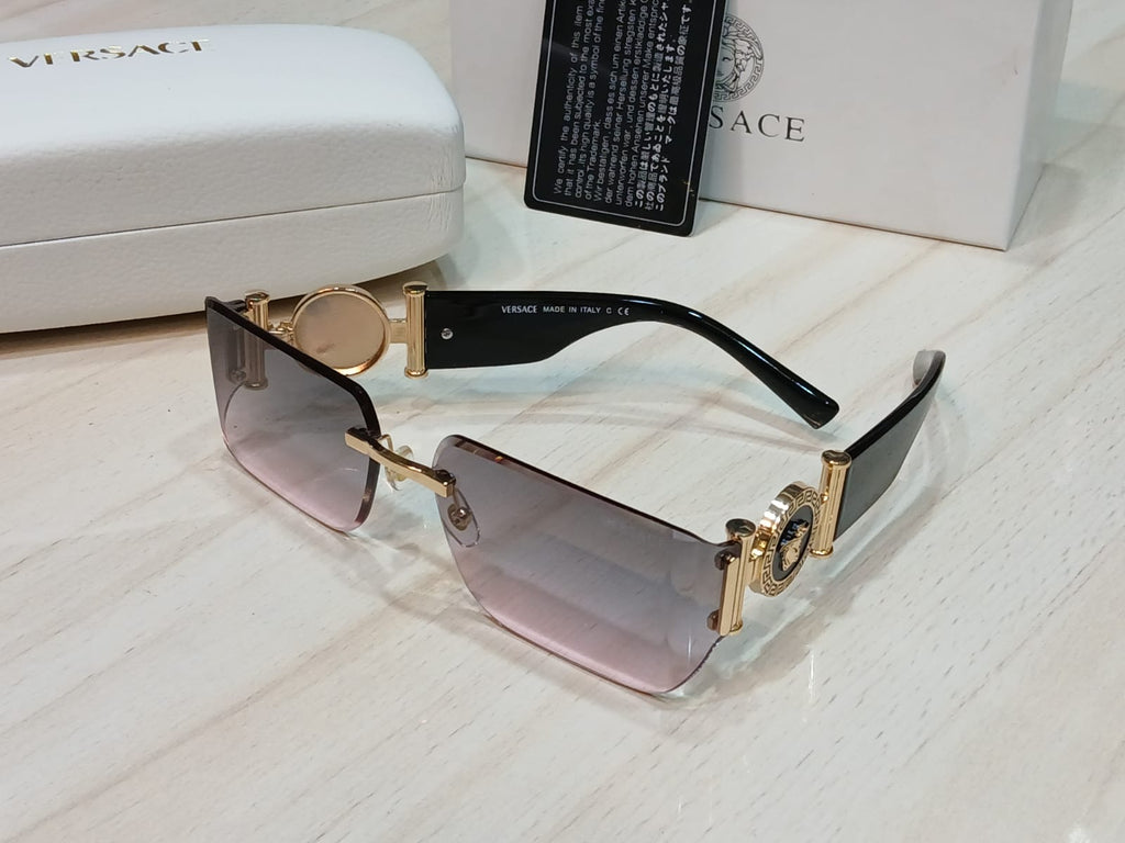 Versace Medusa Medallion Shield Sunglasses