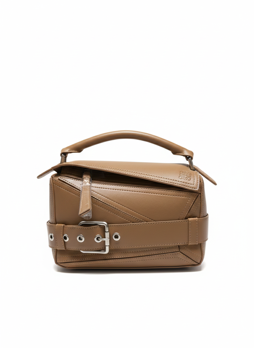 LOEWE Puzzle Biker belted leather