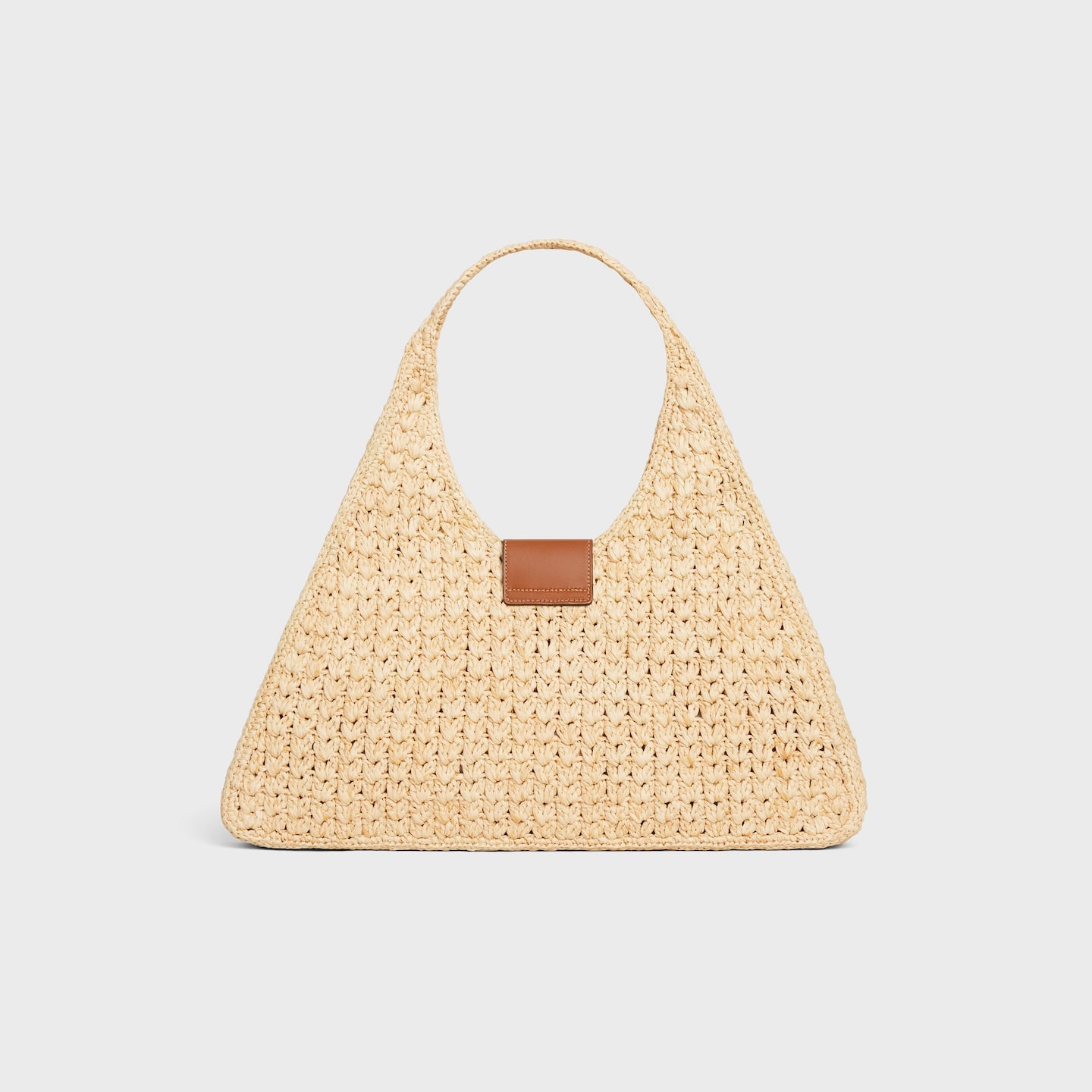 Celine Triomphe Straw Shoulder Bag
