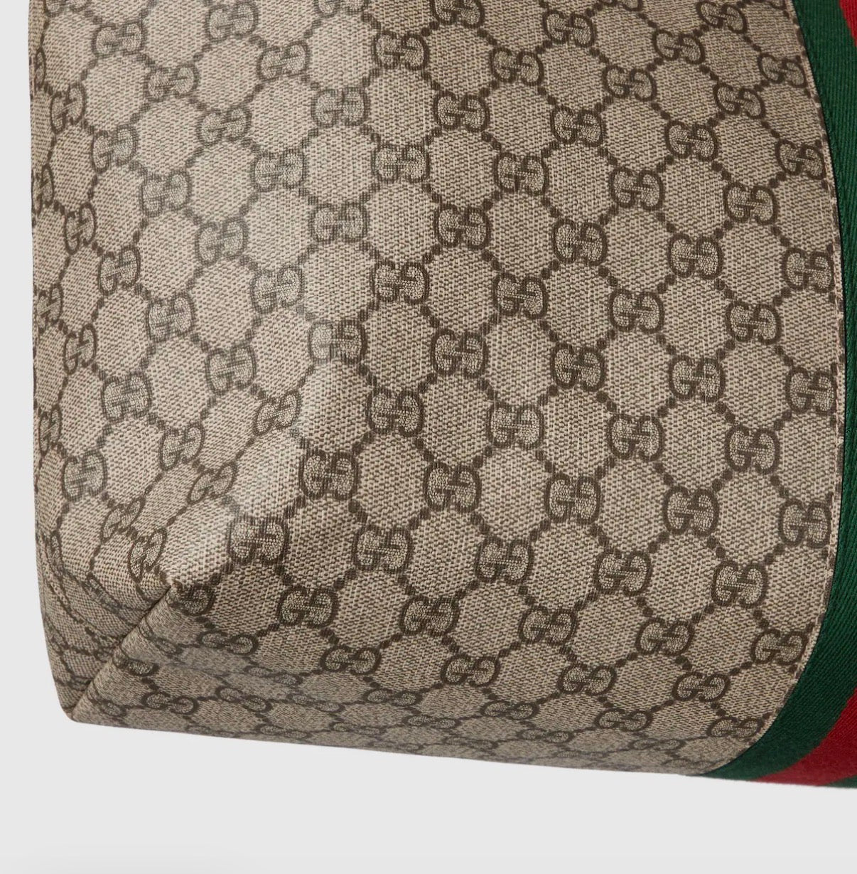 Ophidia medium leather-trimmed printed coated-canvas tote