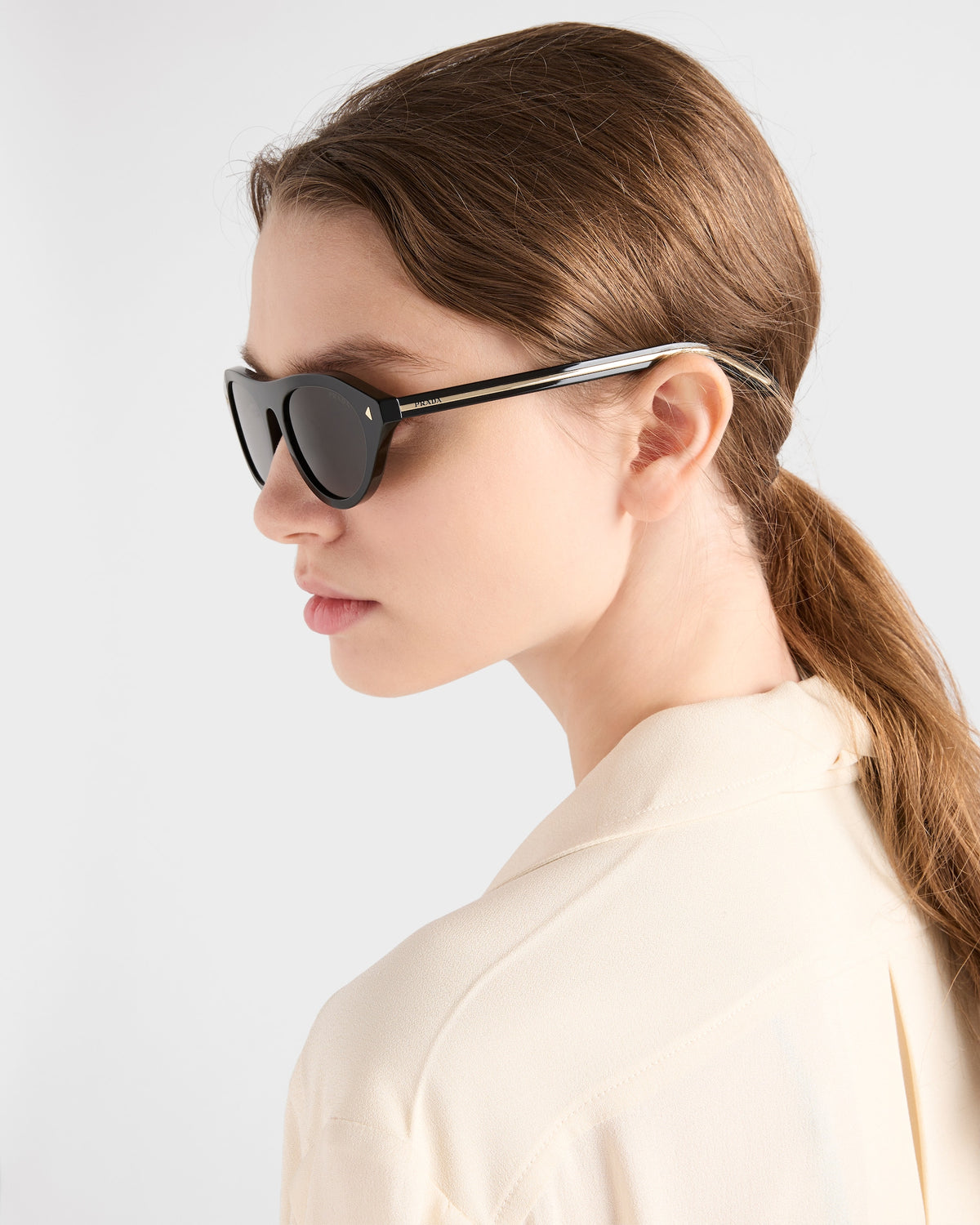 Prada Cat-Eye Oval Sunglasses