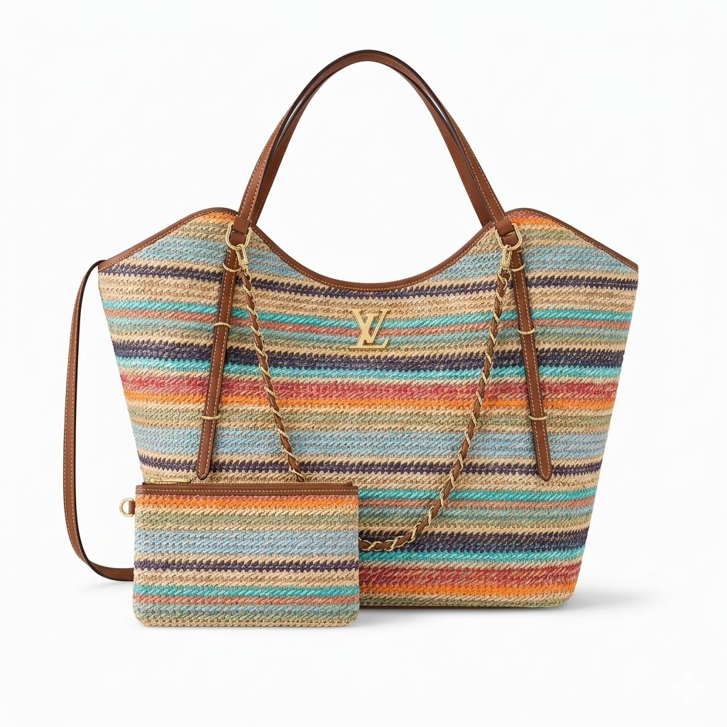 Louis Vuitton Raffia Tote Bag
