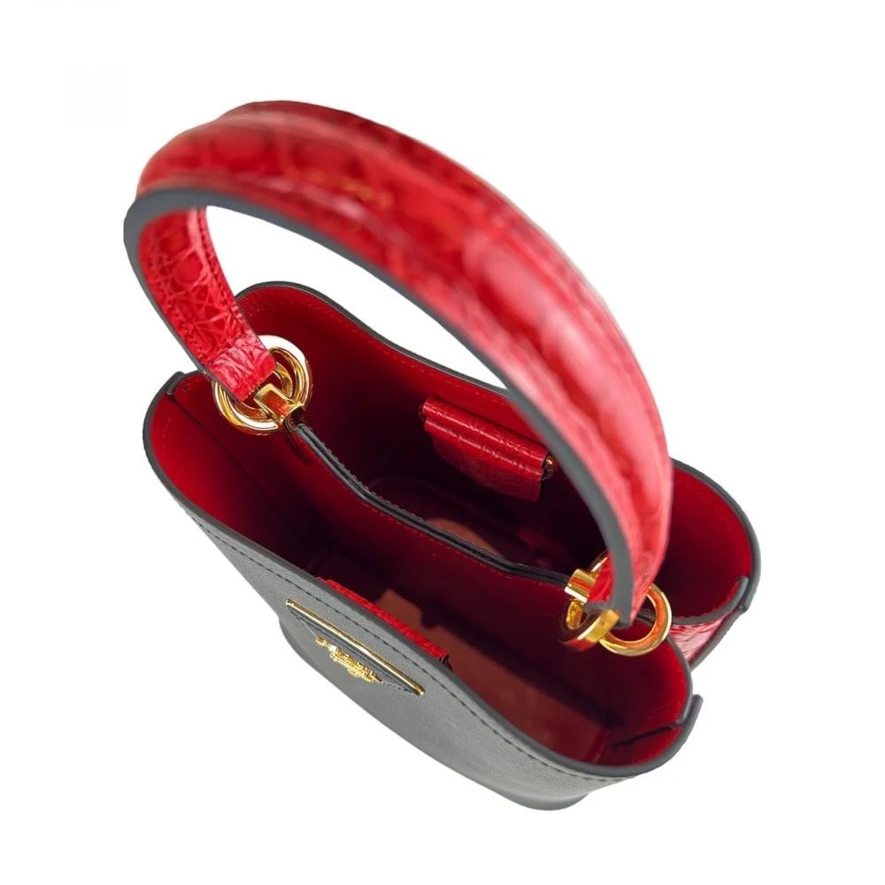 Prada Panier Small Saffiano Leather Bag