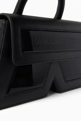 KARL LAGERFELD Women Black Icon K Leather Crossbody Bag