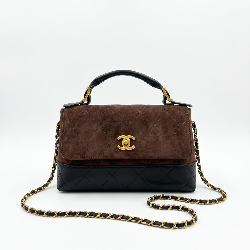 Chanel Coco Handle Flap Bag – Suede & Leather