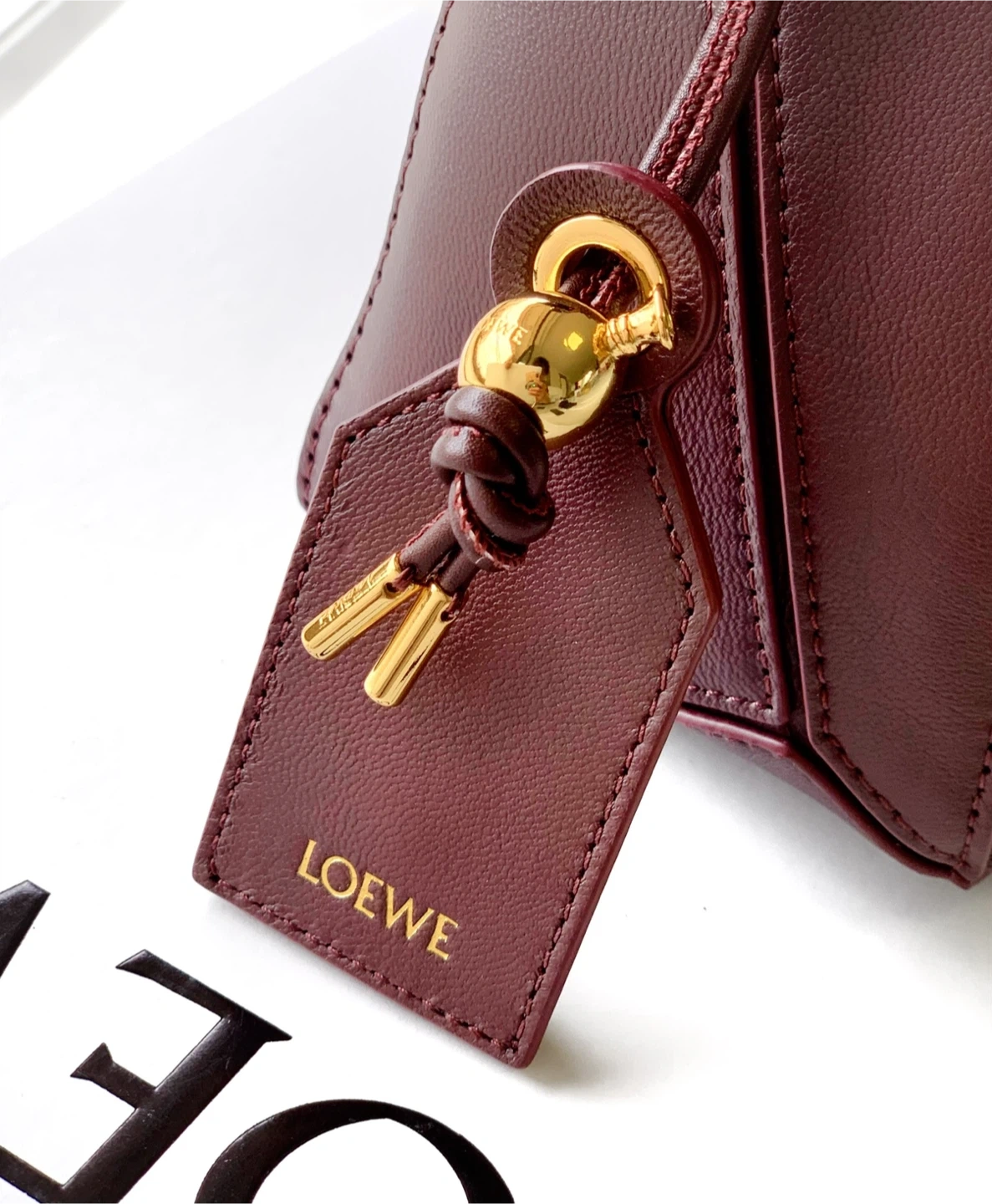 LOEWE Leather Featherlight Puzzle Top-Handle Bag