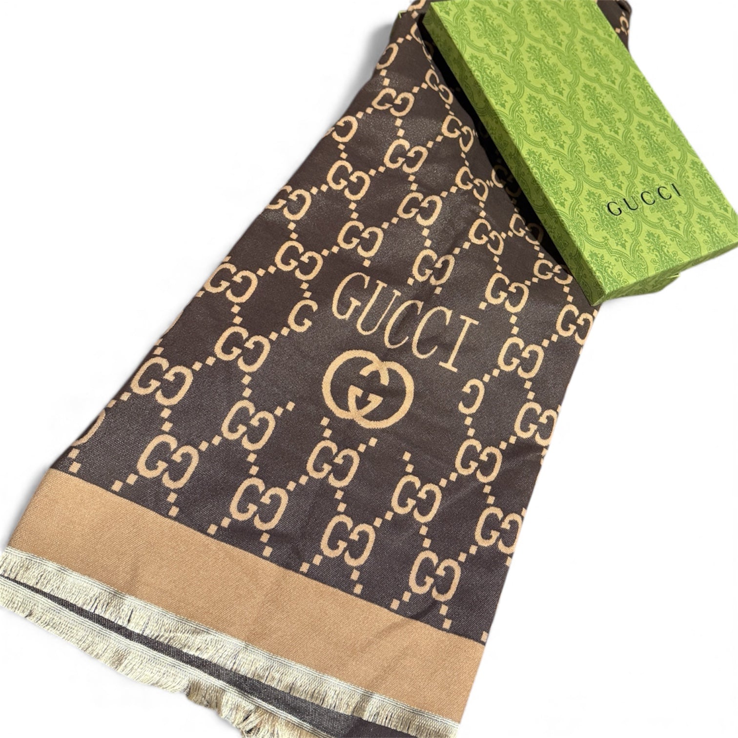 Gucci GG Monogram Wool Scarf