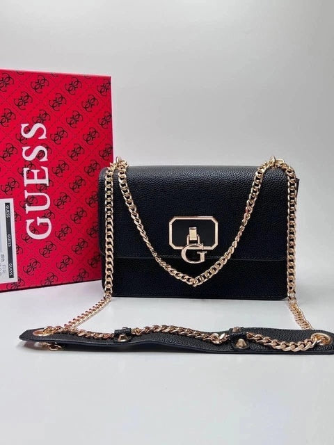 Guess Logo Chain Shoulder Bag