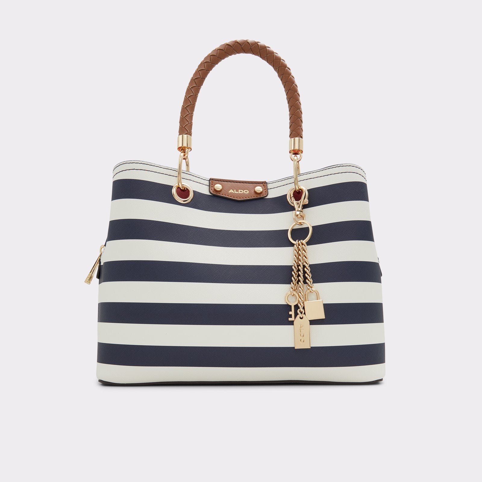 Aldo Striped Top Handle Bag