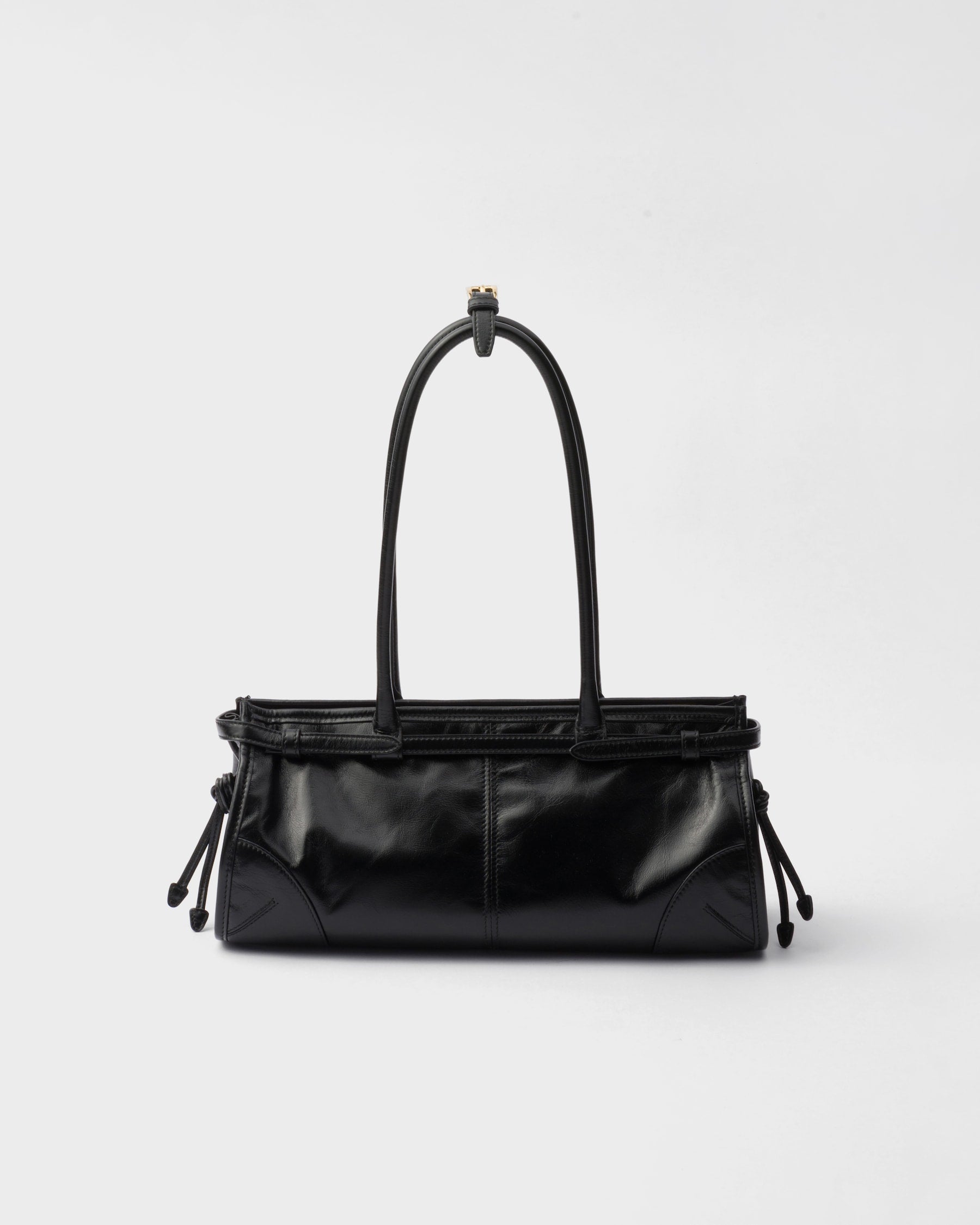 Prada Buckle Leather Shoulder Bag