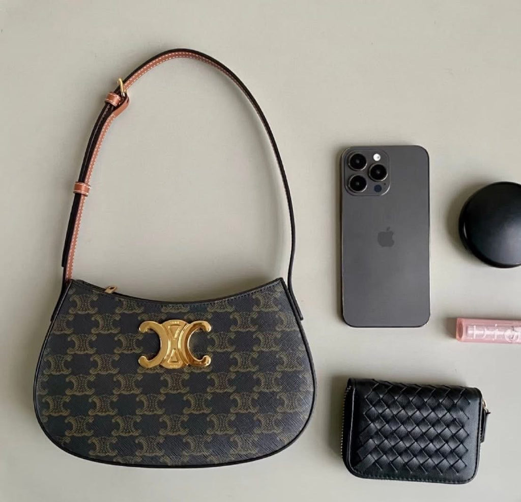 CELINE Small Tilly Bag in Shiny Calfskin