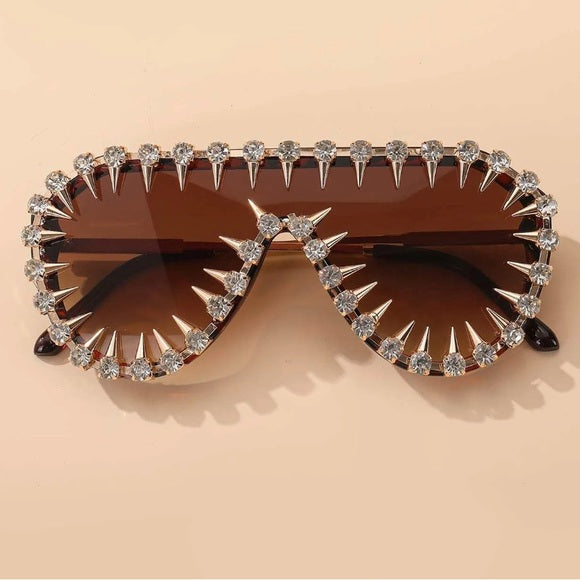 Gucci Crystal Spike Mask Sunglasses