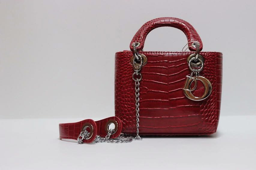 Lady Dior Crocodile-Embossed Bag
