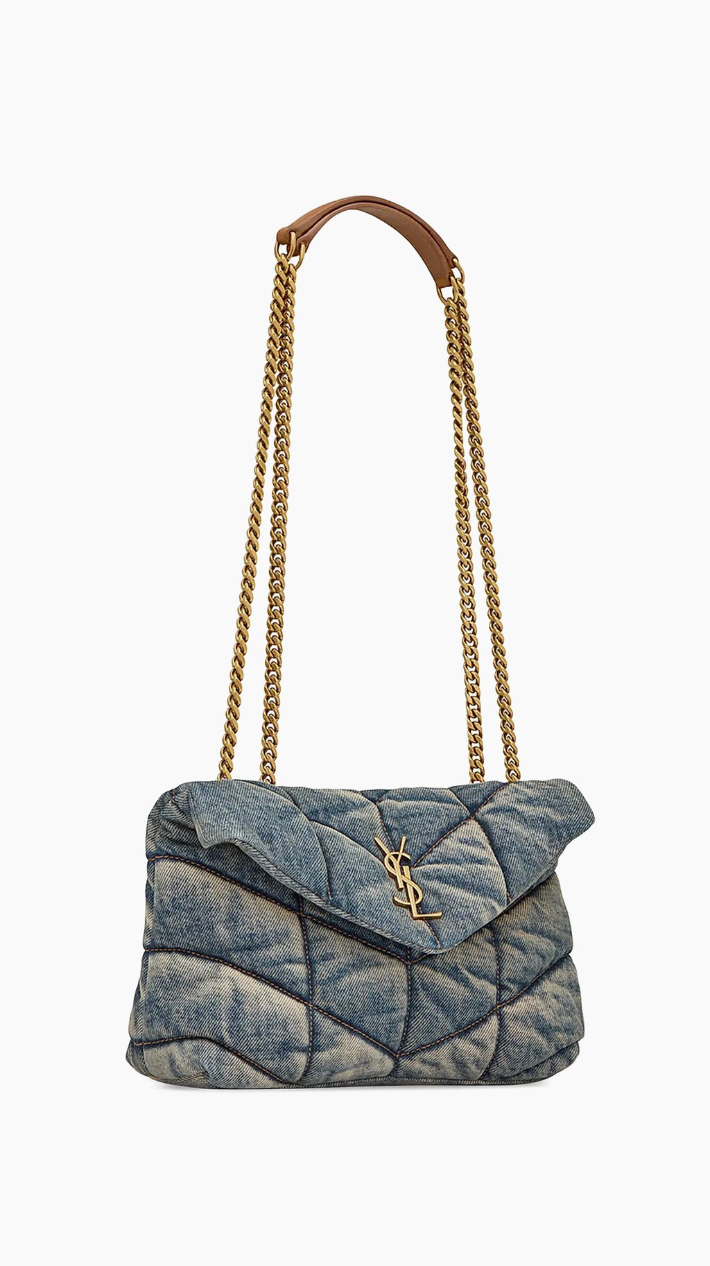 Saint Laurent Puffer Toy Bag in Denim