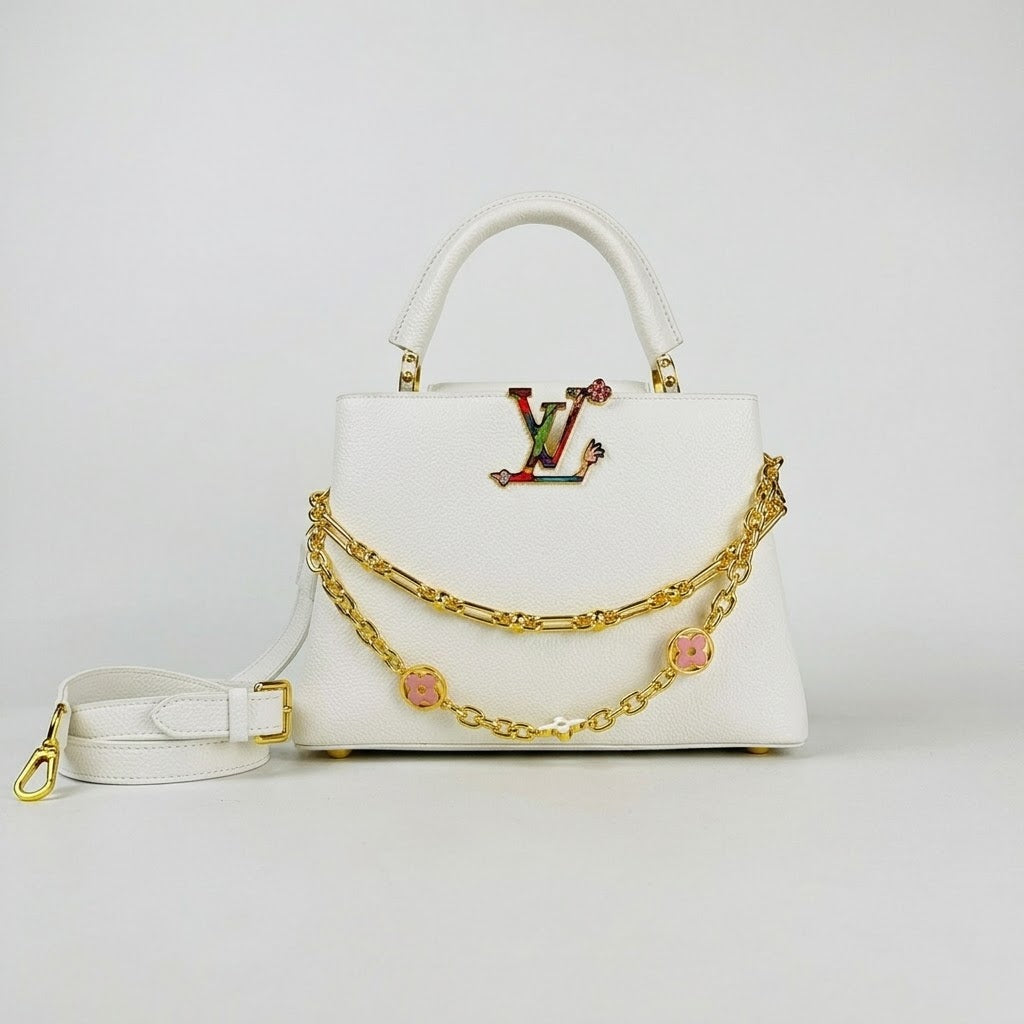 Louis Vuitton Capucines Bag with Decorative Charm Chain