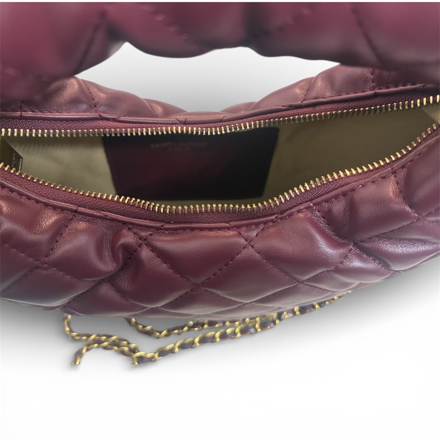 Saint Laurent (YSL) Quilted Hobo Bag with Cassandre Logo