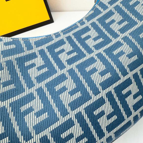 Fendi Monogram Crescent Shoulder Bag with Adjustable Strap