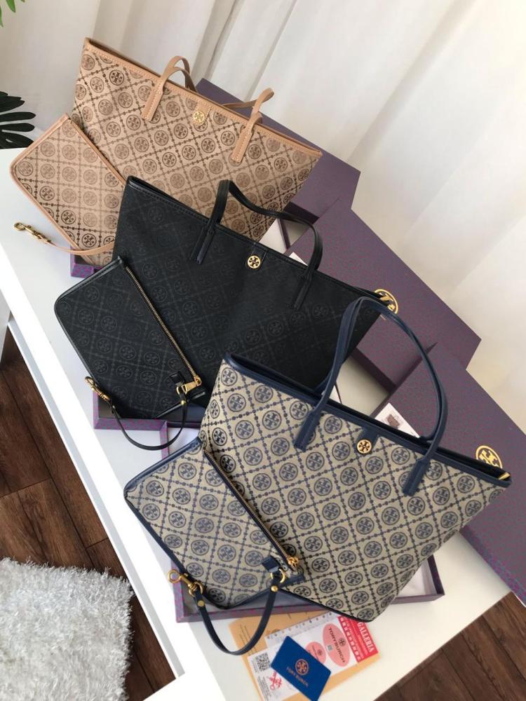 Tory Burch T Monogram Zip Tote